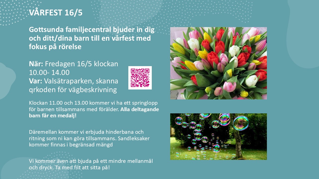 inbjudan till vårfest med familjecentralen